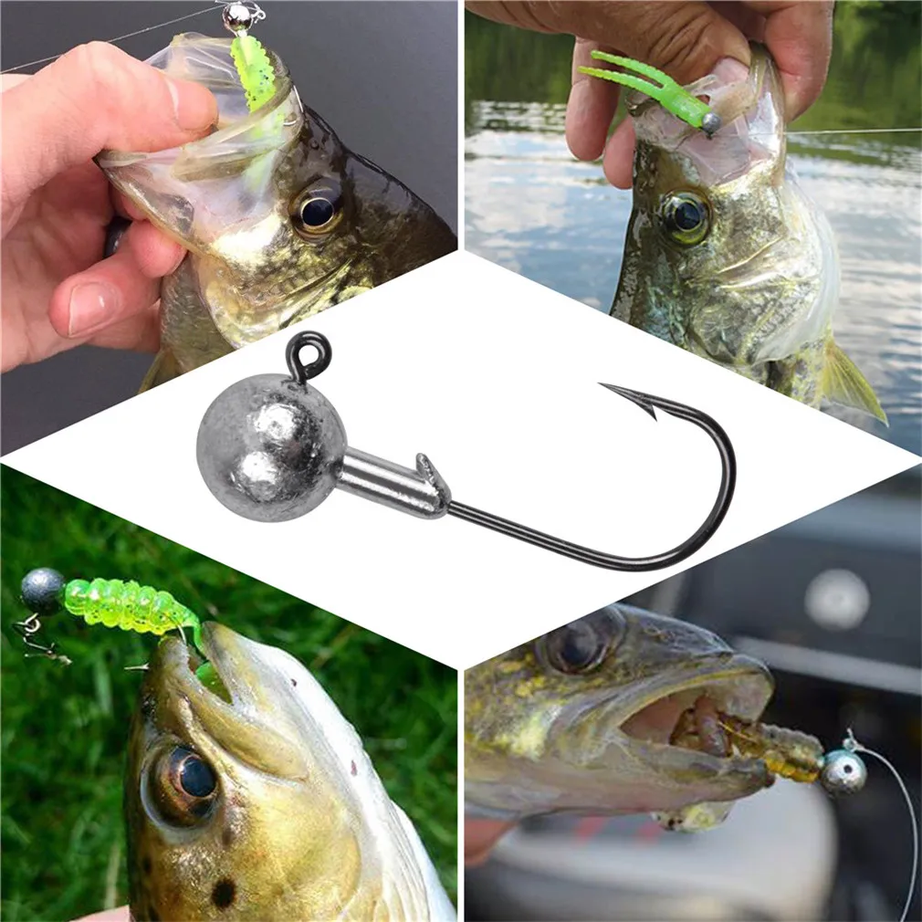 Jig Heads de bola redonda para lubina y trucha 1g-10g - imagen 5