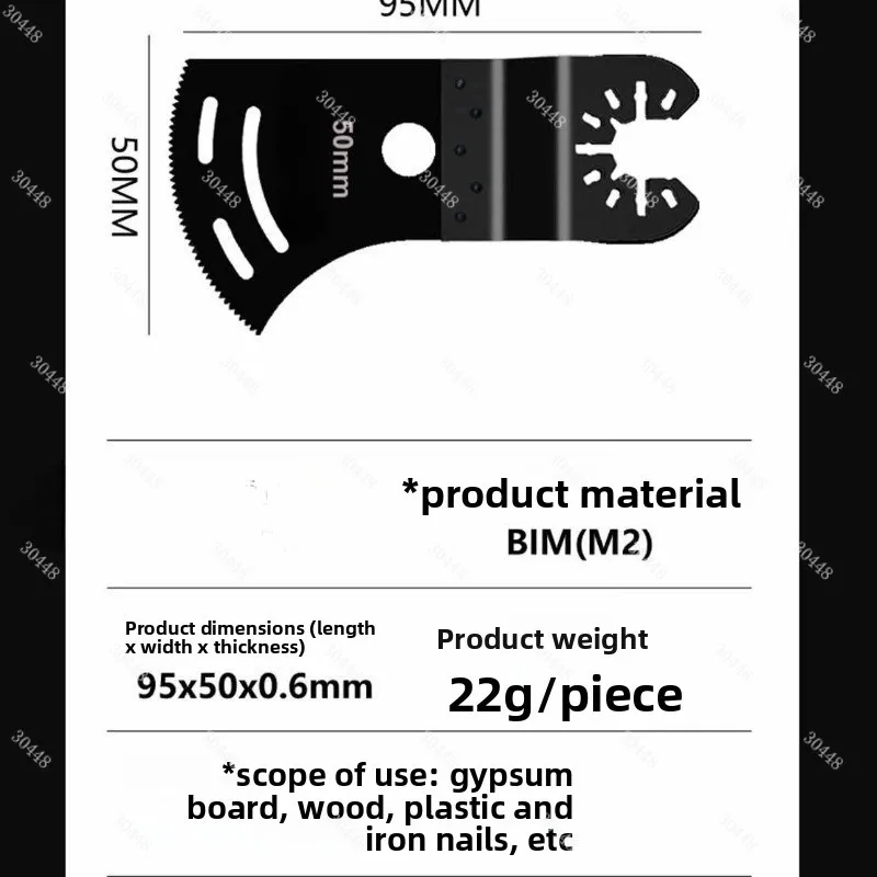 5-Piece Quick-Release Hole Saw Blades for Cutting Plastic Pipes Wood Boards Fiberboard and Nailed Wood