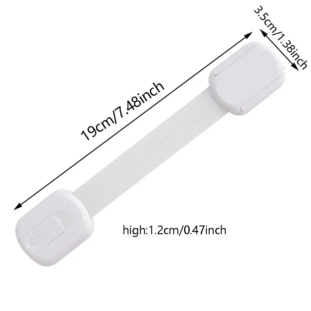 Cerraduras de seguridad ajustables para bebés, almohadillas adhesivas duraderas sin perforaciones, cerradura de seguridad con doble hebilla, sin tornillos, para gabinete, uso doméstico, 6 uds.