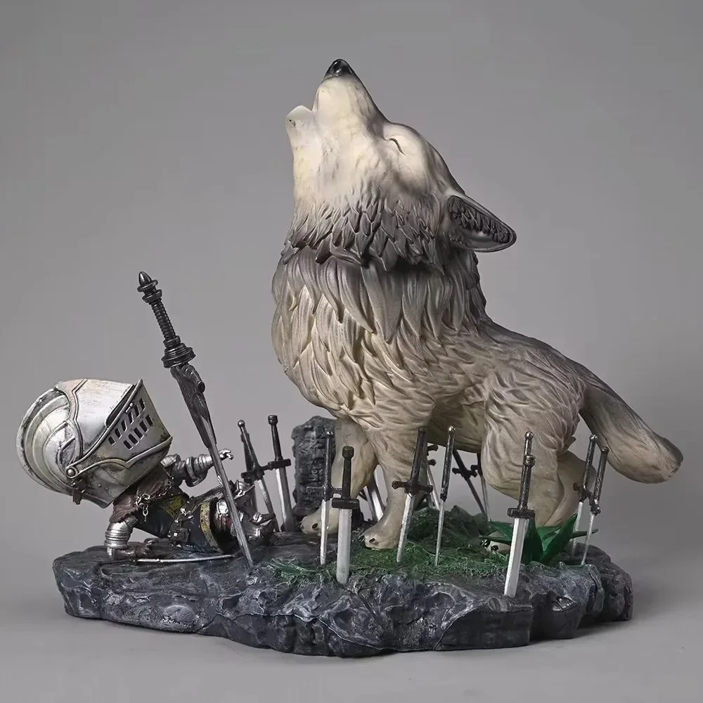تمثال Dark Souls The Great Gray Wolf Sif لعبة مجسمة قابلة للجمع لهدية عيد الميلاد