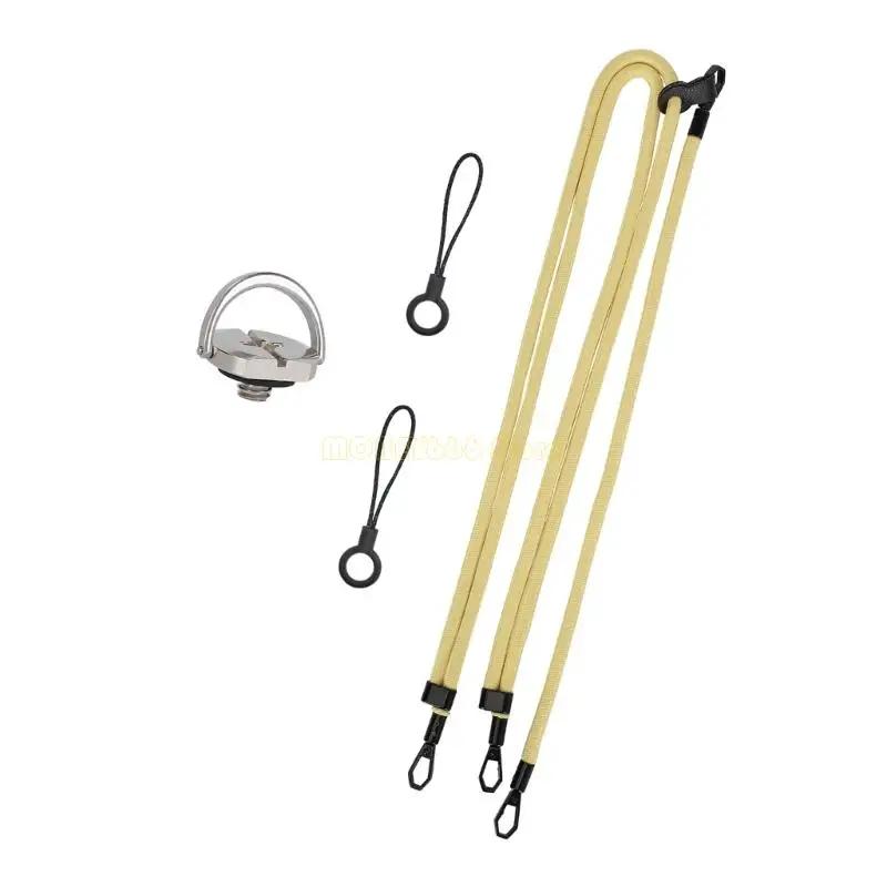 F62C حزام رقبة للكاميرا قابل للتعديل ومضاد للانزلاق مع قفل لولبي آمن #4