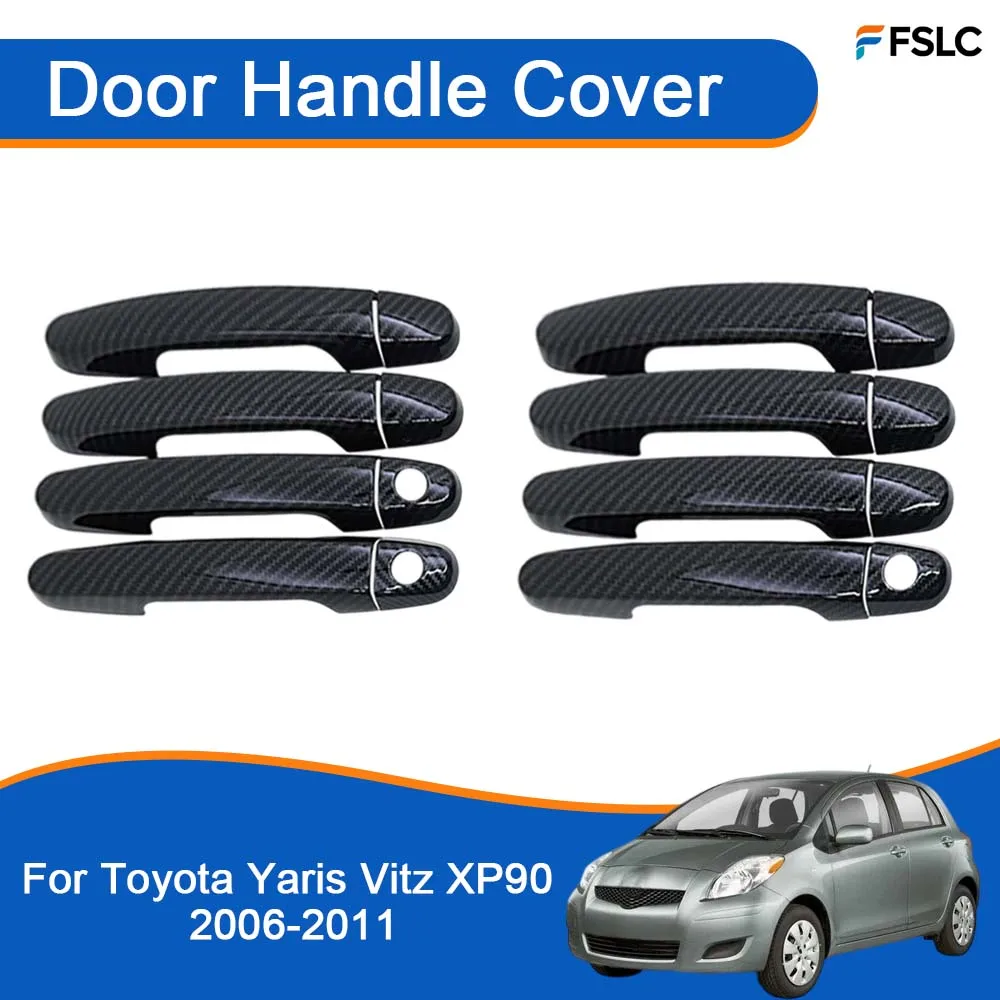

Car Decoration Door Handle Cover For Toyota Yaris Vitz XP90 2006-2011 Cars Accessories Decoration Styling Upgrade