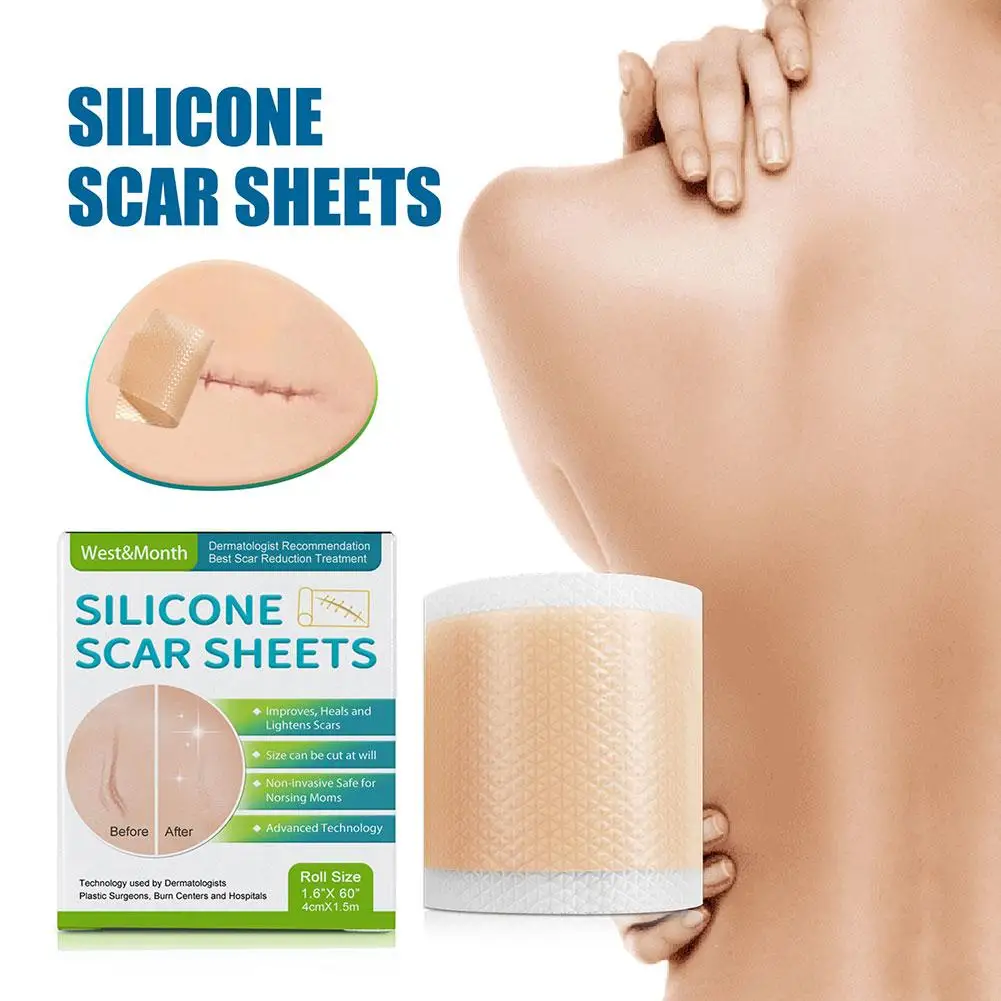 1/2 Stuks Siliconen Litteken Patch Huid Reparatie Lakens Verwijderen Zelfklevende Stretch Mark Tape Therapie Patch Burn Acne Litteken Huidverzorging