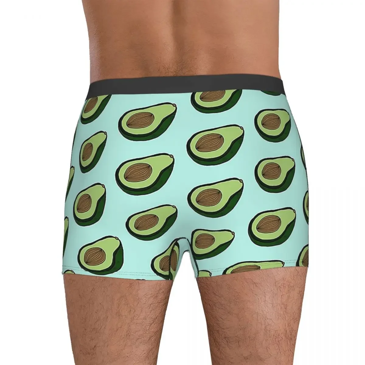 Calzoncillos Bóxer con aguacate y menta para hombre, ropa interior con ventilación, regalos para novio