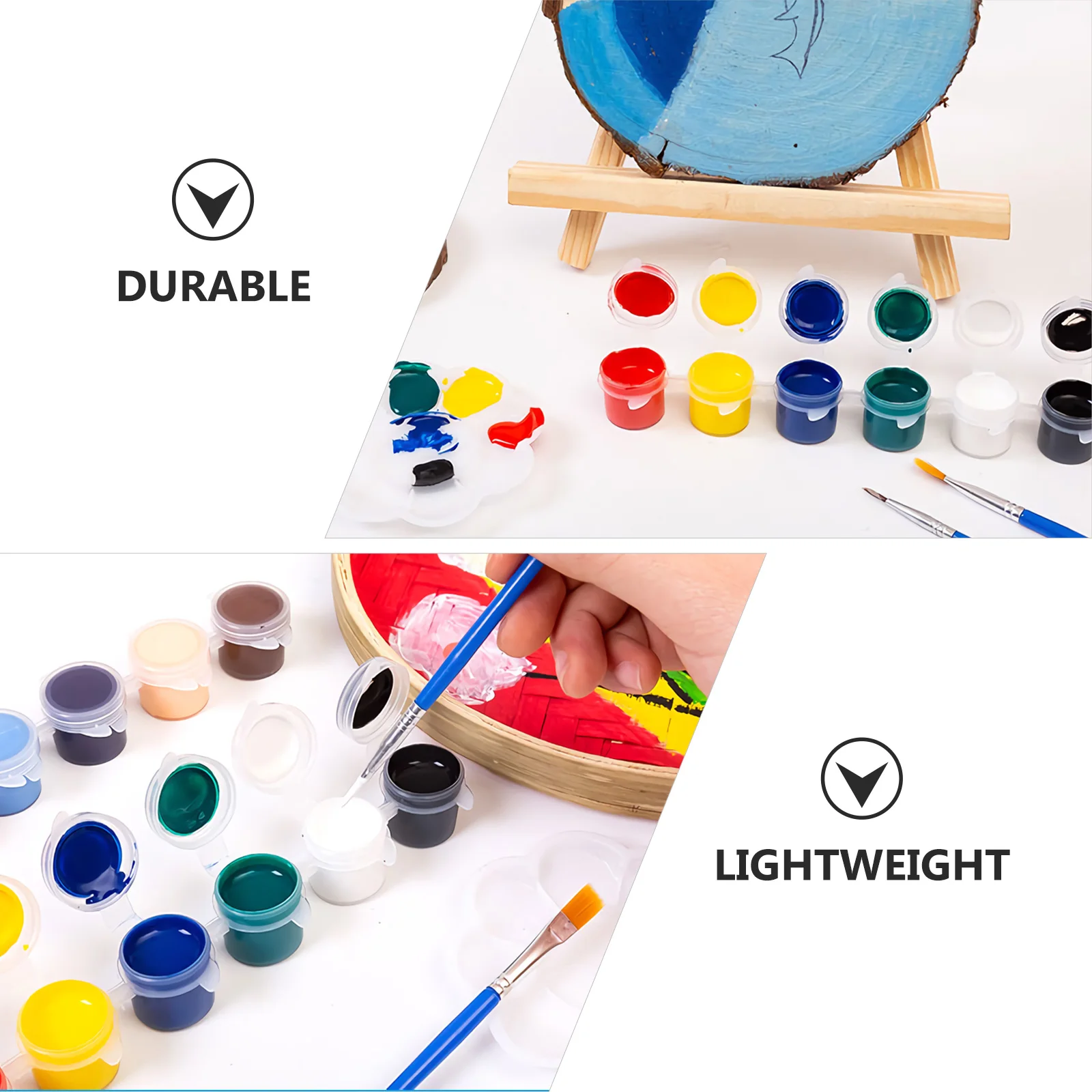 

30pcs 3Ml Mini Paint Pot Pod Strips Clear Plastic Storage Containers With Lids For Pigment Glitter Powder Beads