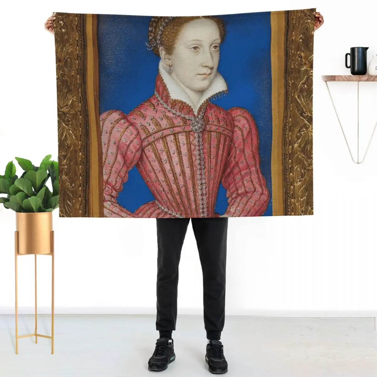 Mary Queen of Scots Vintage Portrait Throw Blanket Furry heavy to sleep Decoratives Custom Luxury Designer Travel Blankets