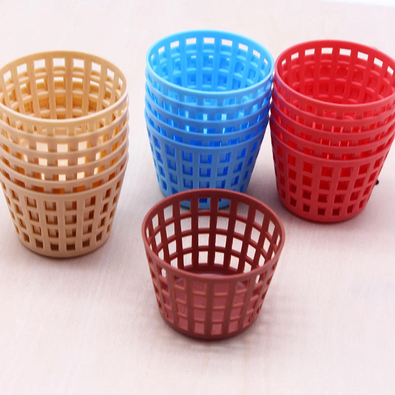 5Pcs Dollhouse Furniture Miniature Storage Basket Laundry Basket Doll Fruit Vegetable Food Storage Basket Hand-woven Kids Gift