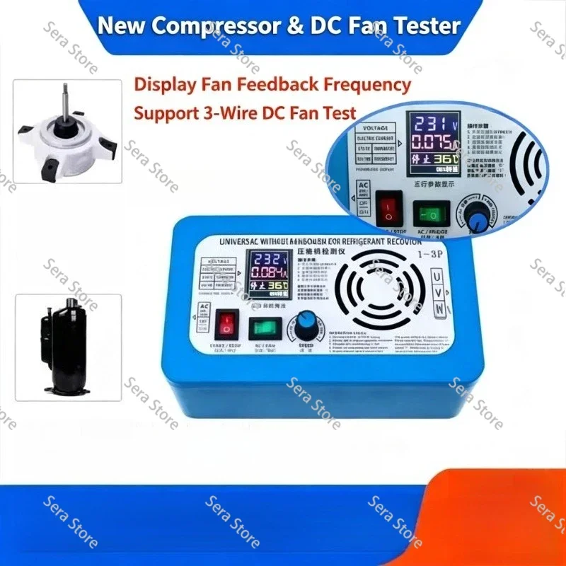 3400W Variable Frequency Compressor Tester 3-5 Wire DC Fan Motor Diagnostic Testing Instrument for AC Repair