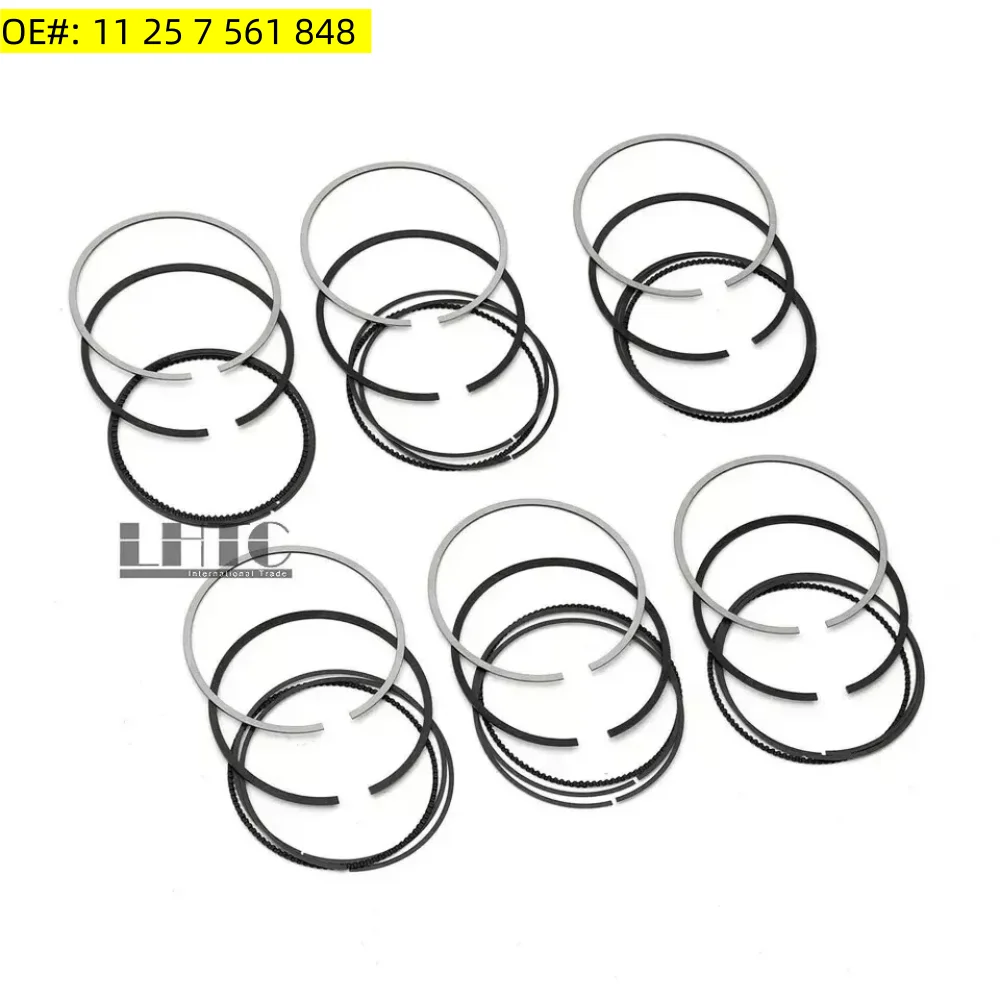 

Premium 6x Piston Rings Set Φ82mm OE#: 11 25 7 561 848 For BMW N52B25 E90 E92 E60 E61 323i 325i 525i X3 2.5