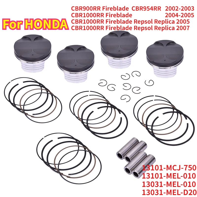 

Motorcycle Engine Piston Rings 75mm ~ 76mm STD~ +100 For HONDA CBR900RR Fireblade CBR954RR CBR1000RR CB1000R CBF1000 CBR 1000 RR
