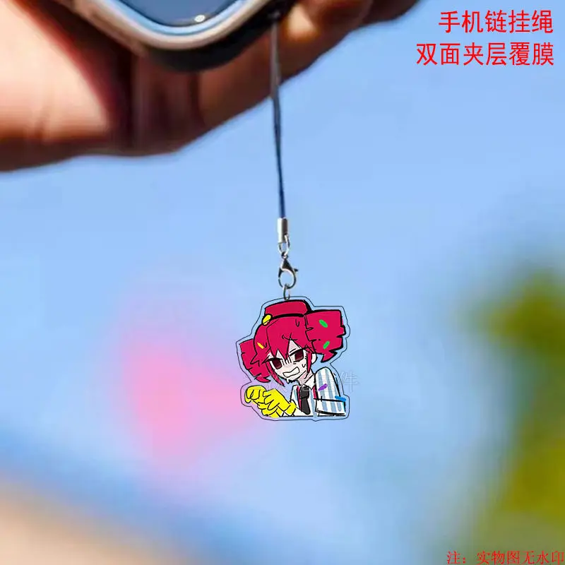 3PCS Kasane Teto  Anime Cute Creative Cartoon Versatile Pencil Case Bag Mobile Phone Decoration Exquisite Pendant Key lanyard