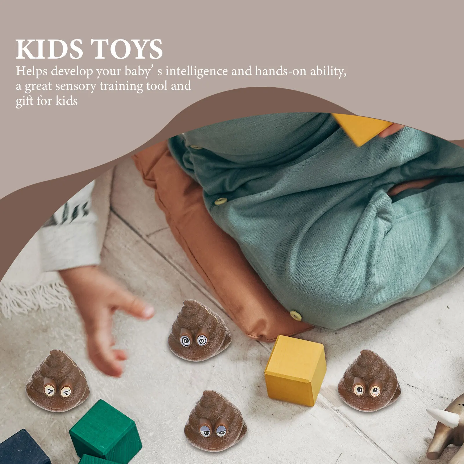 

40Pcs Realistic Poop Prank Tool Fun Tossing Game for Children Backyard Garden Playtime Developmental Skill Building Plaything