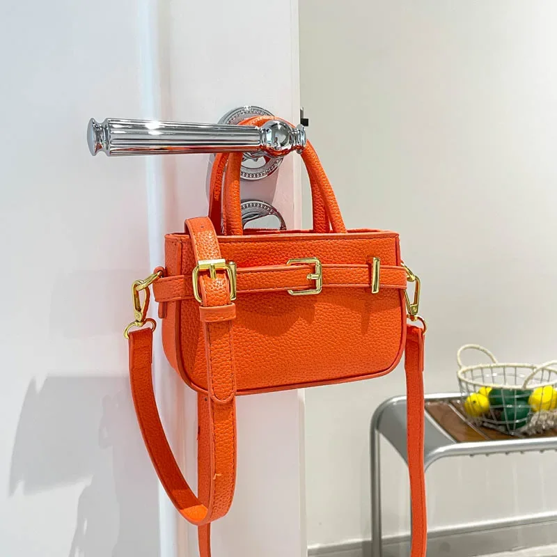 Orange Bag Lady Girls Versatile Mini Crossbody bag Fashion Coin Purse Lipstick Pack Brand Designer Saddle sac Y2k Trend Handbags