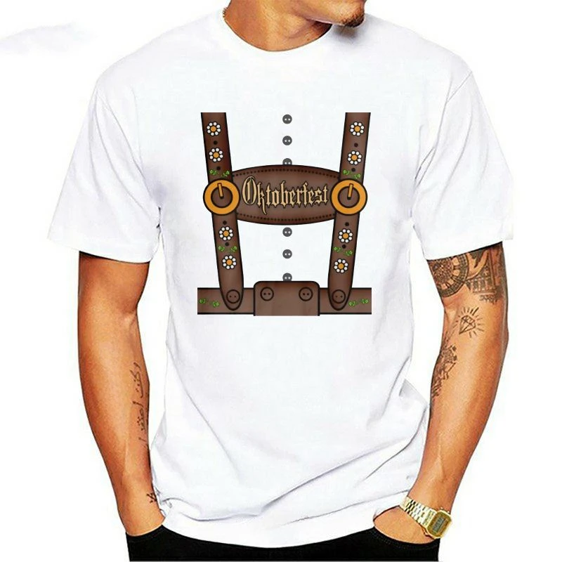 Mens Clothes   Printed Men T Shirt Cotton Short Sleeve  Funny Lederhosen Oktoberfest Women Tshirt manga vintage anime clothes