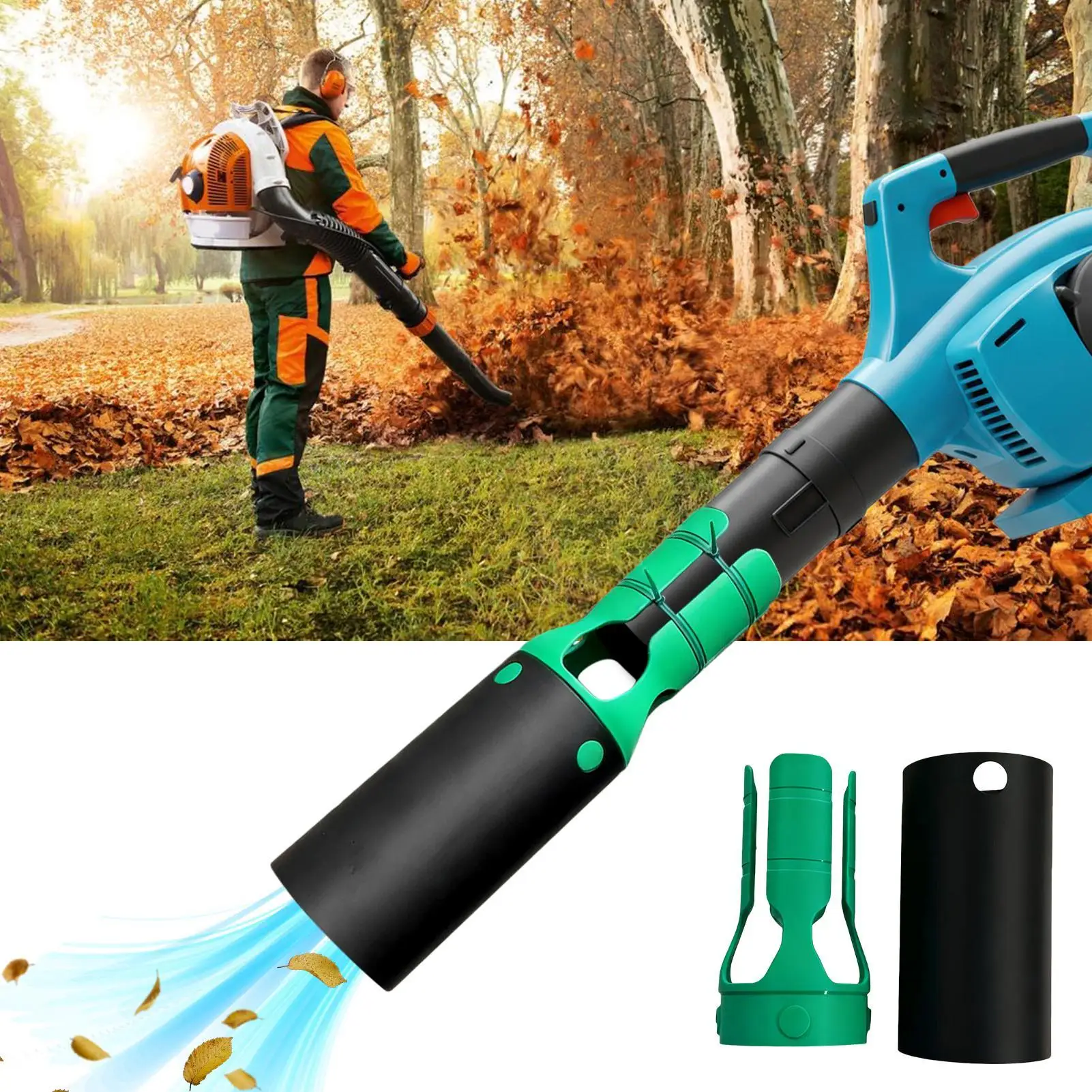 Booster de flujo de aire para soplador, accesorio de boquilla instantánea ajustable Universal, boquilla de soplador, amplificador de velocidad de extensión para camino de jardín