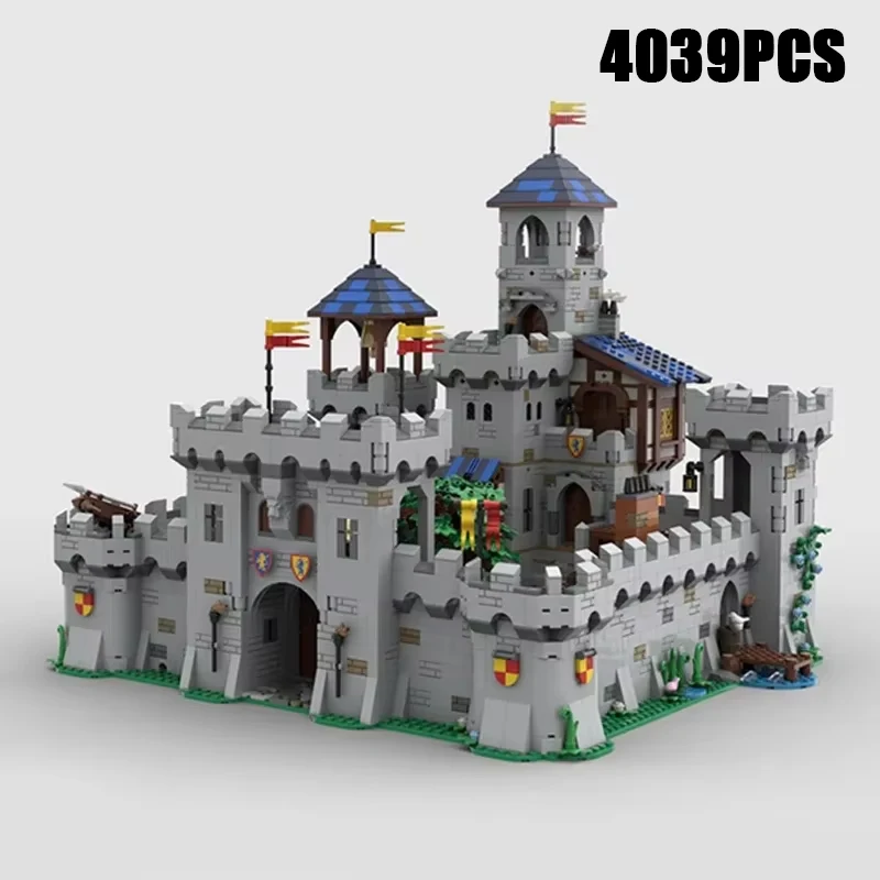 Medieval Fortress Model Moc Building Bricks Lion Warrior Castle Technology Modular Blocks Gifts Christmas Toys DIY Sets Assembly