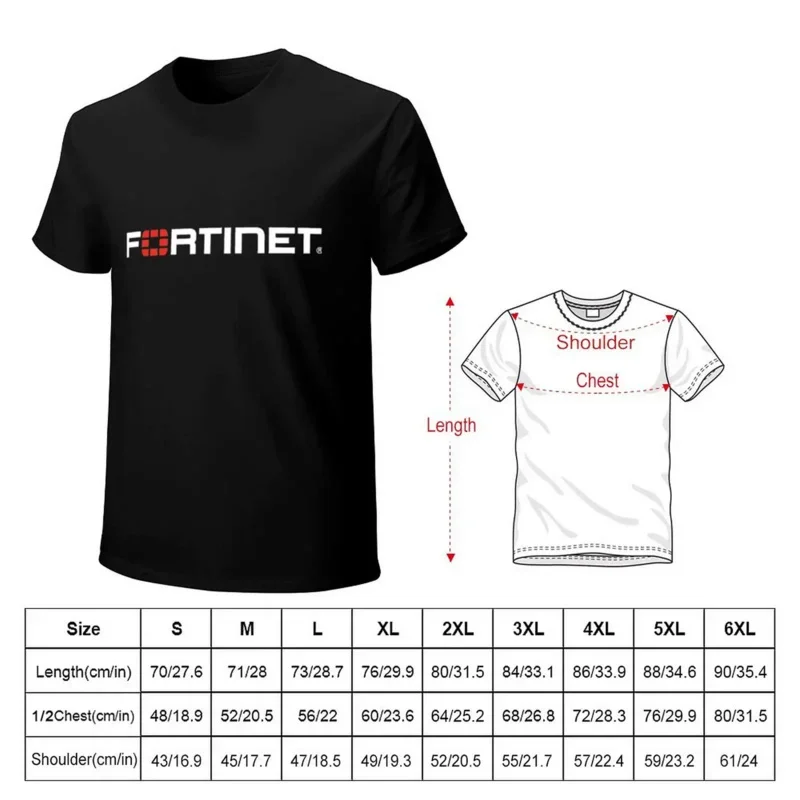 LOGO FORTINET T-shirt heavyweights cute tops mens funny t shirts