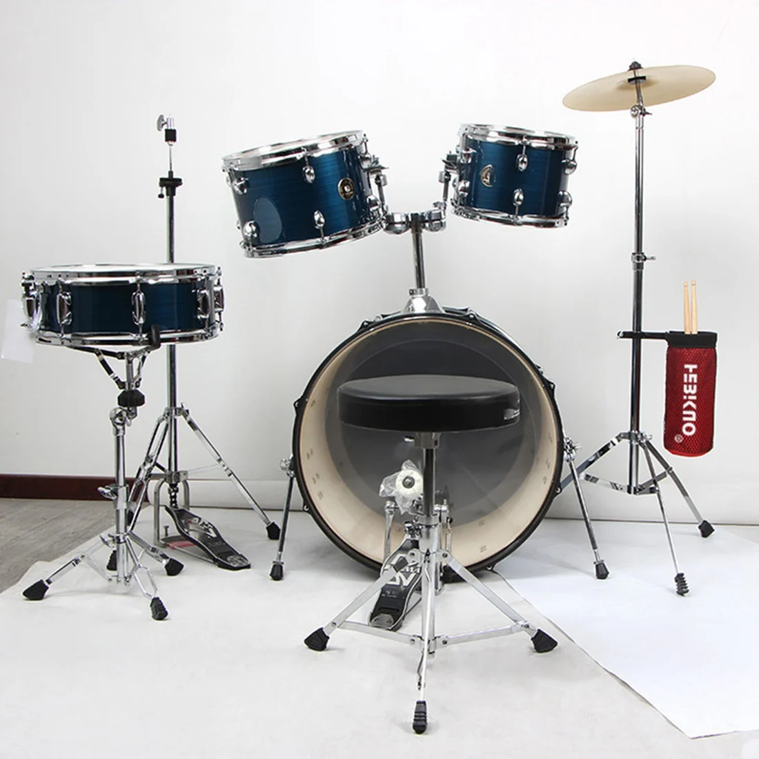 

A08R Drumstick Bag Waterproof Adjustable Drum Stick Holder with Clamp for Drumsticks Stands (Black Drumstick Bag)