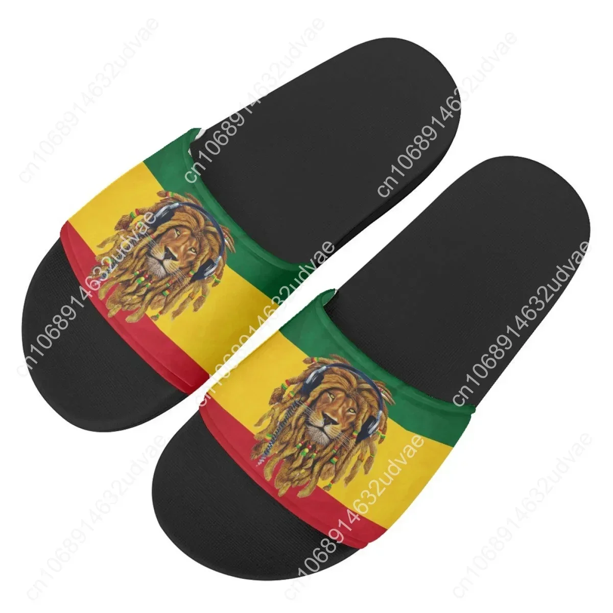 Sandal wanita motif singa Reggae, sandal selop wanita, sandal kamar tidur ringan, sandal jepit wanita