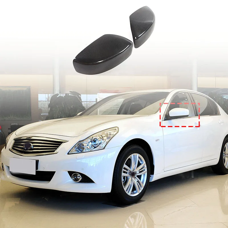 

Для 2009-2013 Infiniti G25 G35 G37 настоящее углеродное волокно, крышка зеркала заднего вида, декоративная крышка, наклейка, аксессуары