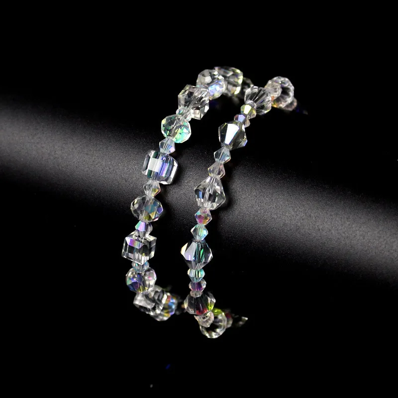 Transparent Square Crystal Bracelet Adjustable Bangle Women Party Jewelry Girl Lady Bracelets Gift Girlfriend Present
