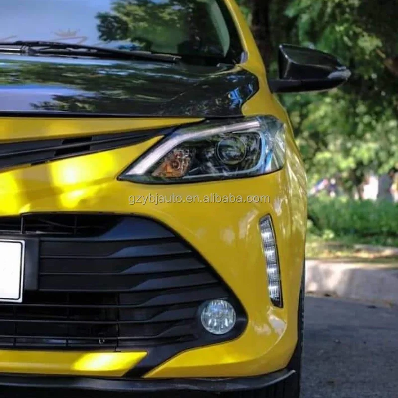 YBJ Facelift Car Auto Bumper for Toyota Vios 2014-2016 Upgrade To 2018 Vios Style Head Lamp Car Front Bumper Kits Body Kit