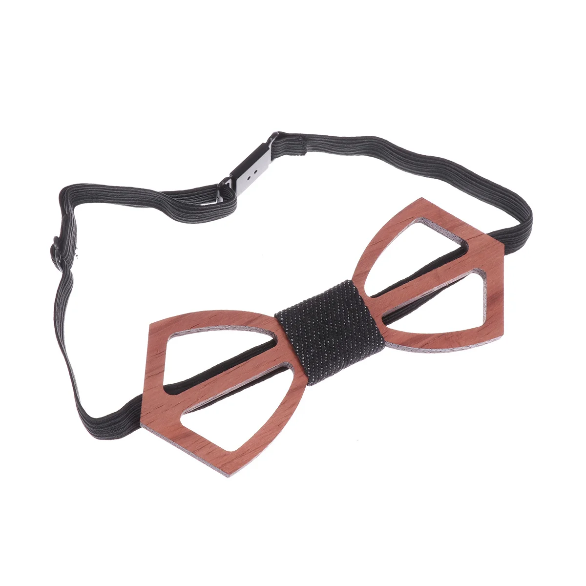 

1pc Hollow Wooden Bow Tie For Men Premium Adjustable Wedding Accessory Birthday Anniversary Gift One Size Fits All