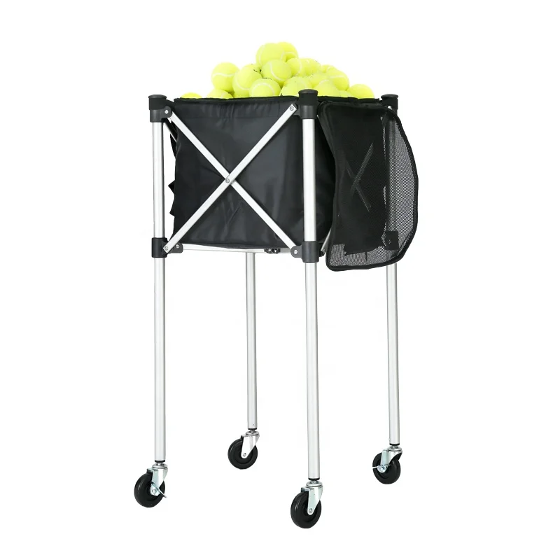 2019 Hot sale folding basket movable Tennis Ball Cart and tennis ball carrier