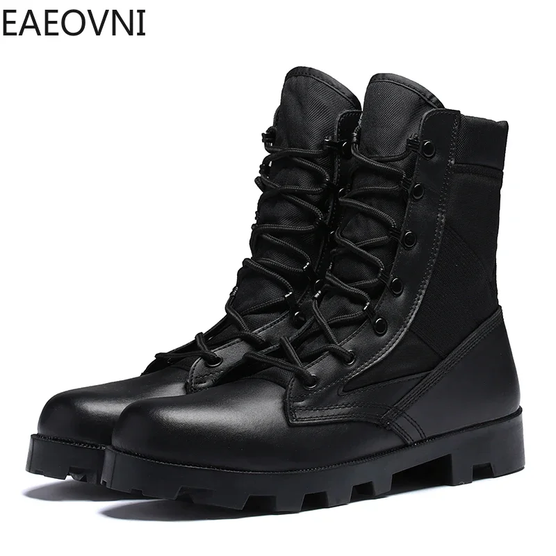 Climbing Boots High Tops Men's Motorcyclist Boot Wear-resistant Personality Man Anti-slip Cool EAEOVNI New Arrival Popular Model