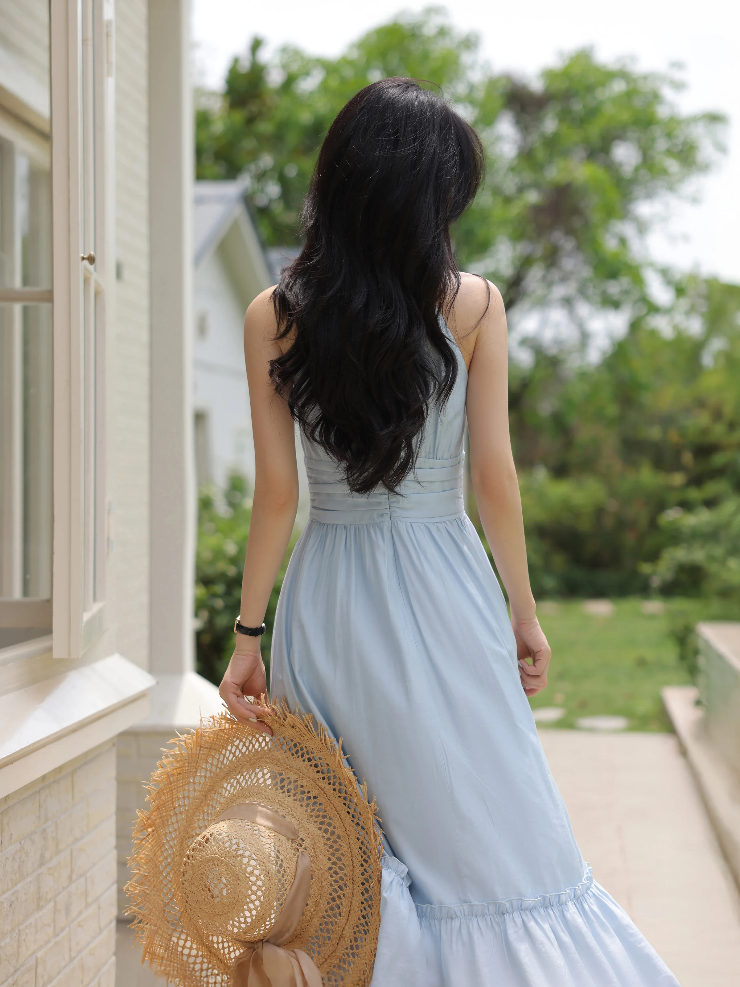 navy blue maxi dresses Esme Easter Exclusions 2 %0D%0AColor%20may%20vary%20due%20to%20lighting%20on%20images Simple Halter Floor Length Color:Midnight on the Dot