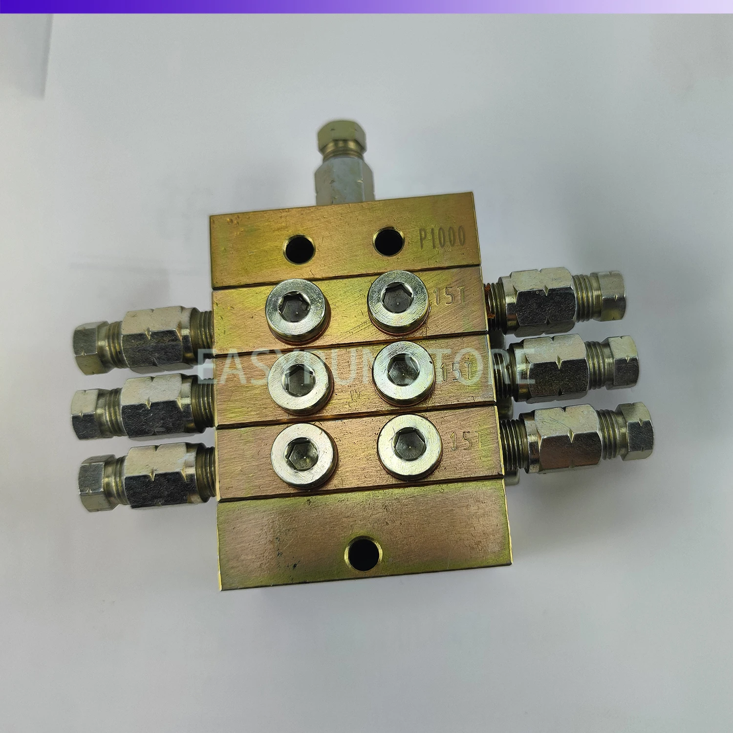 Progressive Feeder Block Lubrication Grease Distributor Resistance Separator Valve 0.16cc/cyc 6 Outlet JPQ-P1000