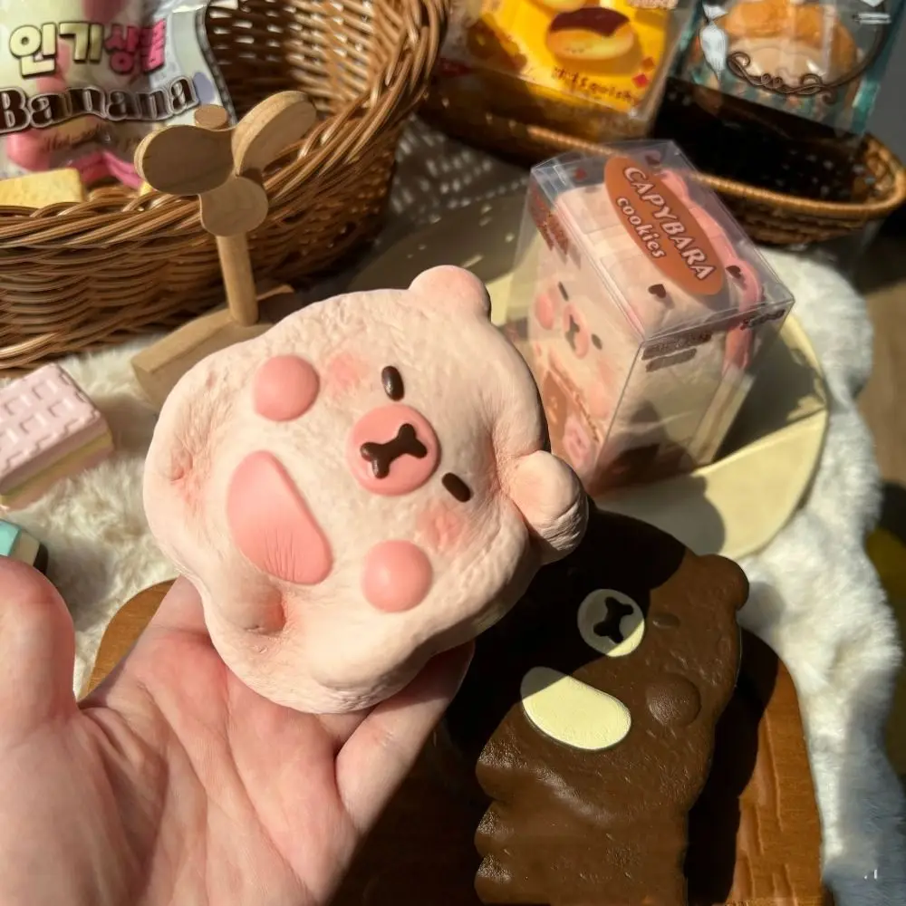 Capybara Cookie Vent Squeezing Toys Super Soft Chocolate Cute Animal Pinch Toy Slow Rebound Creative Cartoon Pinch Toy