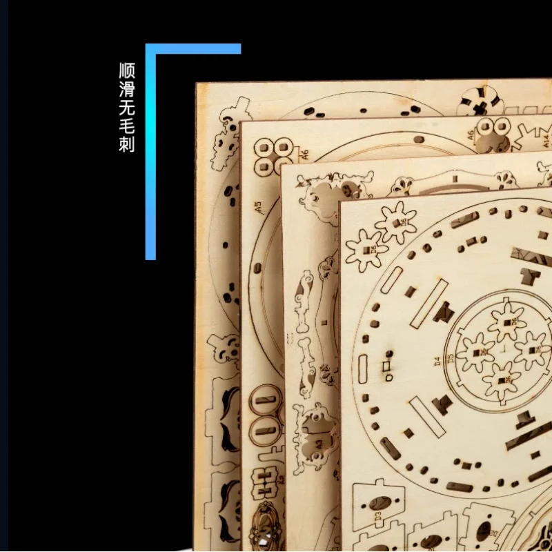 DIY Wooden Music Box Kit with Rotating Ferris Wheel, 3D Assembly Model Building Project for Adults Craft Decor Gift