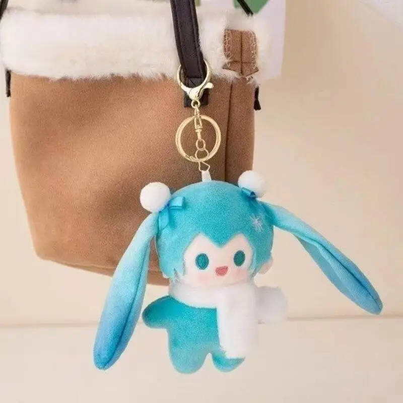 12 cm Anime Cartoon Hatsune Miku bambola di peluche moda nuovo peluche creativo carino zaino portachiavi accessori regalo per gli amici