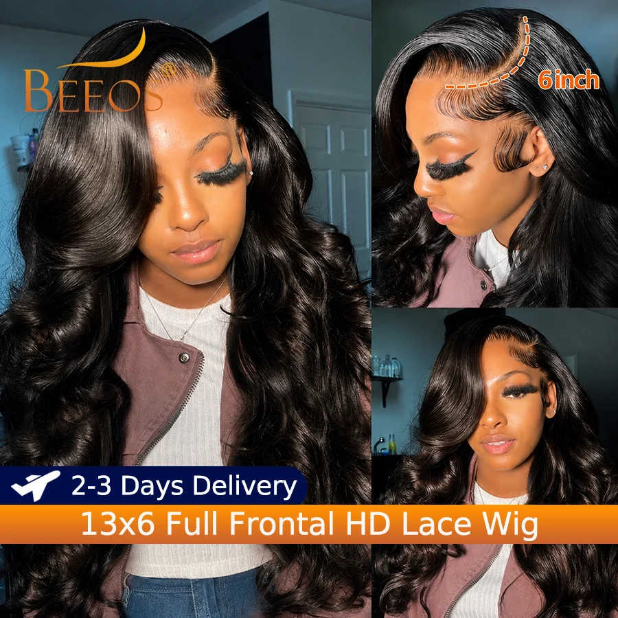 

34inches Body Wave Human Hair Wigs 13X6 Real HD Lace Full Frontal Wigs Human Hiar 100% Quick Weave Wig HD Lace Wigs Brazilian