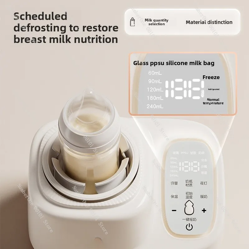 2 In 1 Automatic Electric Milk Shaker Constant Temperature Milk Warmer Smart Infant Formula Mixing Heating Equipment