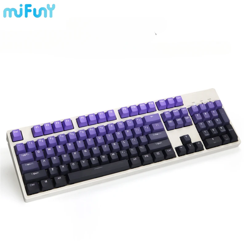 

Purple Keyboard Caps OEM Keycaps Lateral Carving Pervious To Light PBT Customization for Key Caps Mechanical Keyboard Accessorie