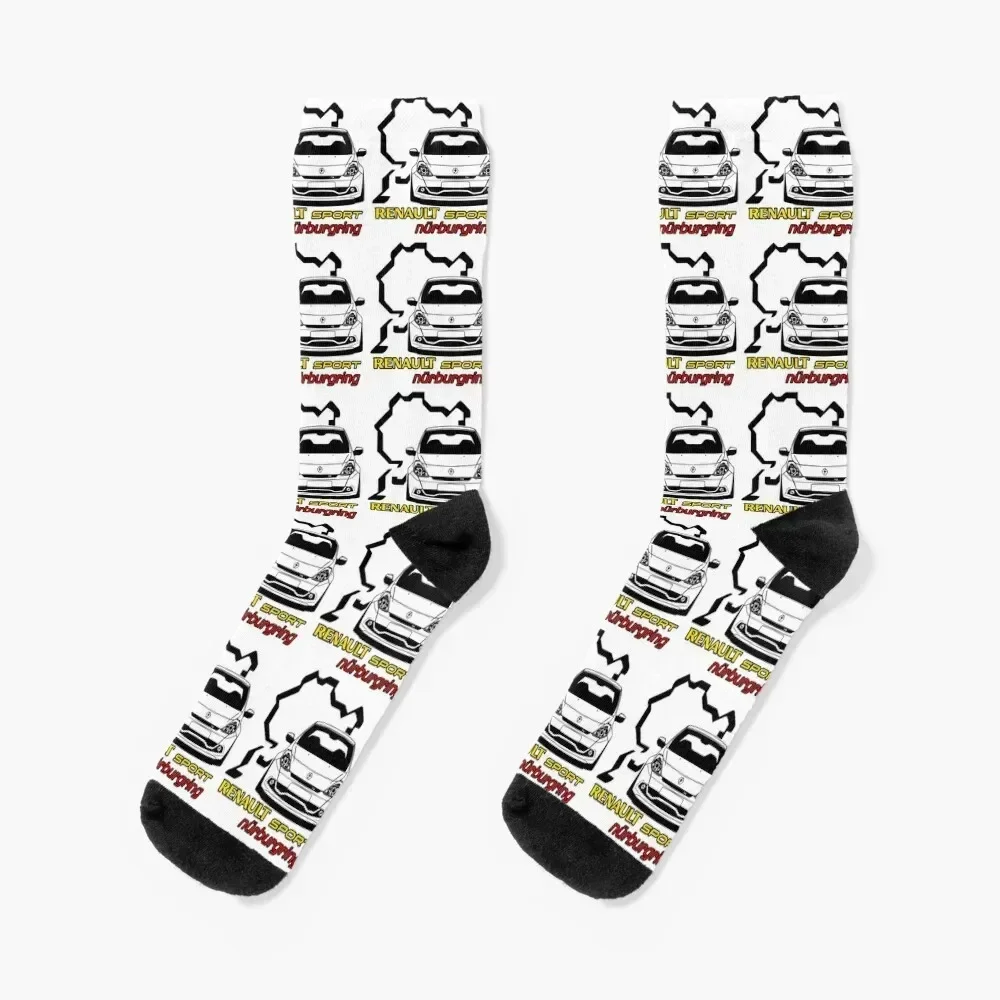 

Clio RS 3 black line nurburgring Socks Stockings man crazy gift kids Woman Socks Men's