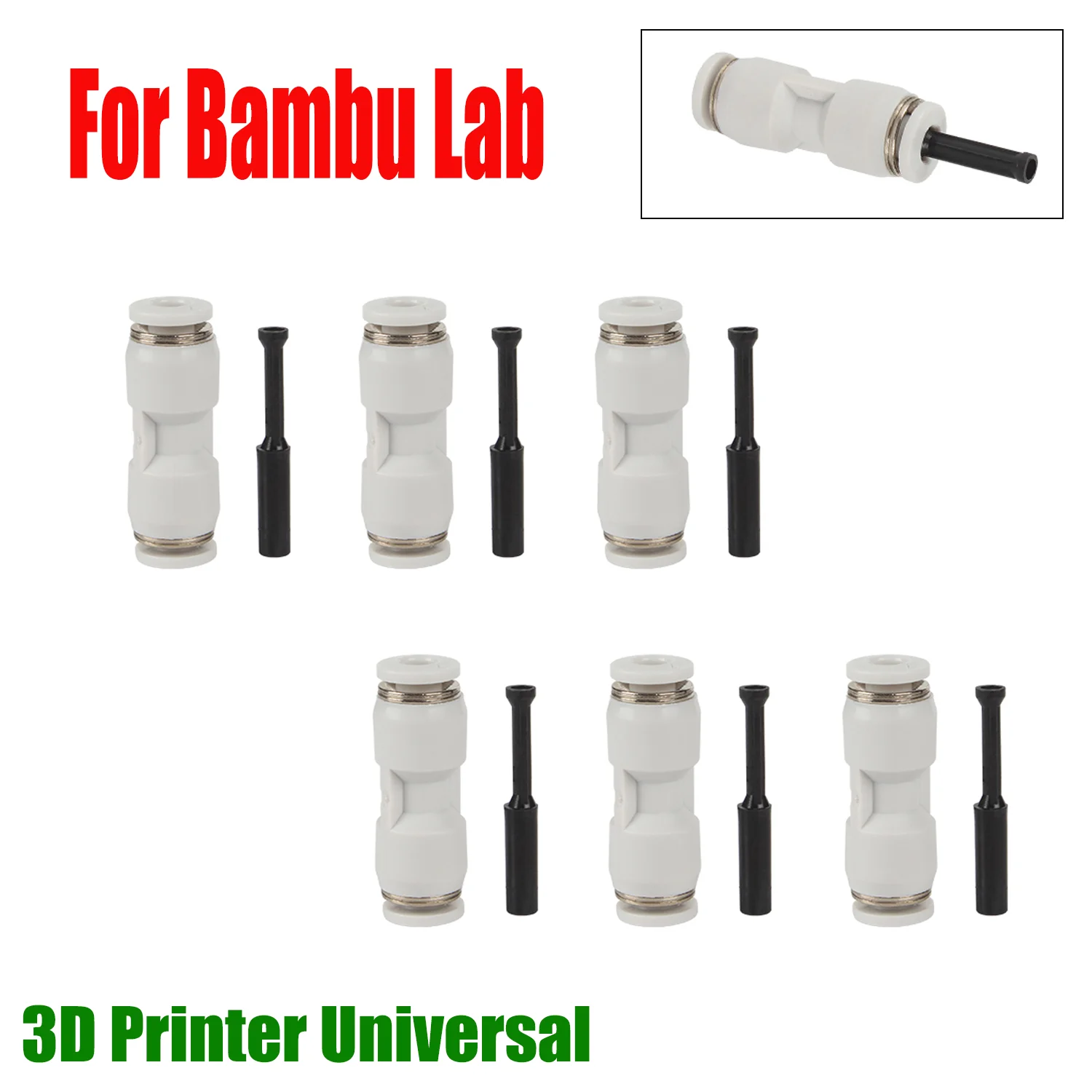 

Для Bambu Lab Тефлоновое соединение подающей трубы AMS Интерфейс подающего соединения 1 Диаметр 4 мм Интерфейс 2 Диаметр 2,5 мм с уплотнительным стержнем для Sealin