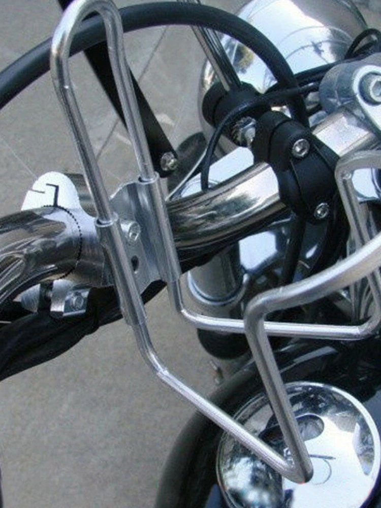 AliExpress NONE 1pc Universal Motorcycle Bike Handlebar Aluminum Alloy Drink Cup Holder Beverage Water Bottle Stand Silver Black Accessories