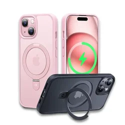 Suitable for iPhone 16 Pro Max Luxury Magnetic Charging Phone Case CASEKOO Genuine Official Magnetic Ring Stand for 15 Plus Case