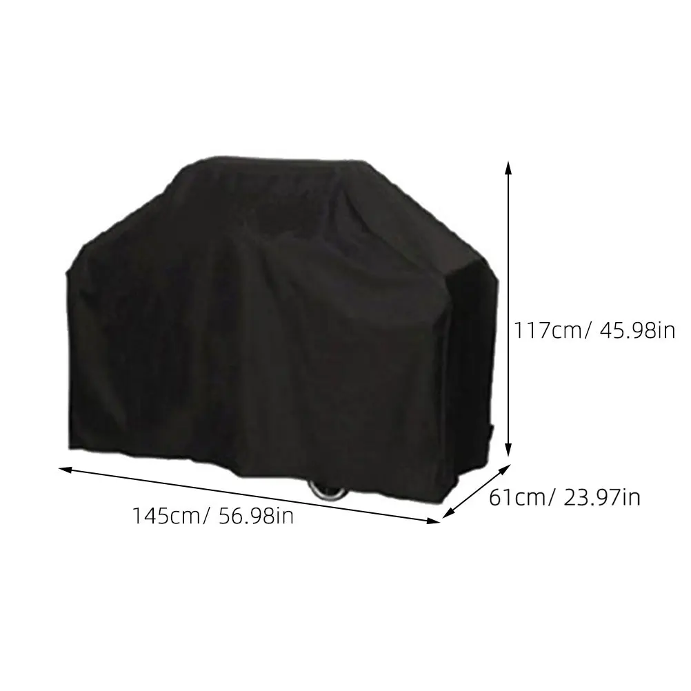 

Rainproof Barbecue Hood Durable Grill Cover Protector Waterproof Black Fabric Easy Cleaning Long Lasting Outdoor