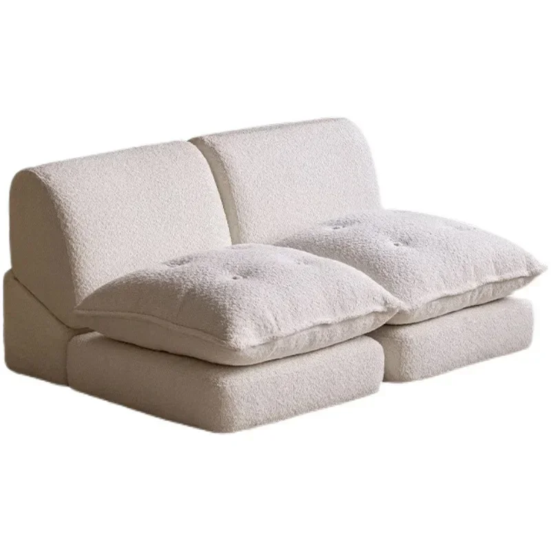 

Foldable module combination, lazy sofa, lamb wool fabric sofa, removable and washable