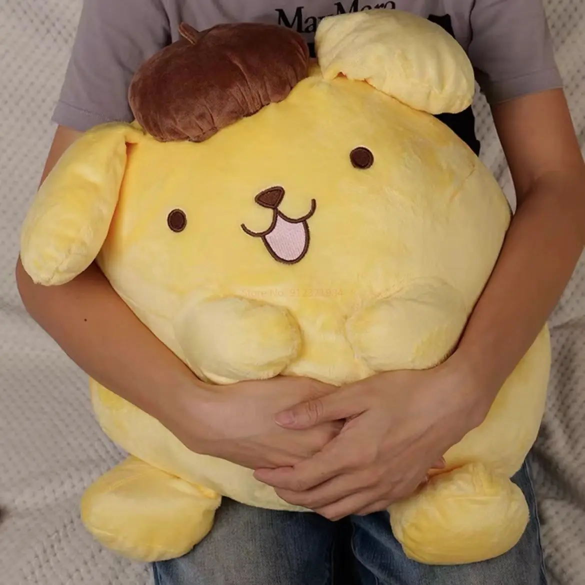 50cm Sanrio Big Size Pompompurin Stuffed Plush Toys Lovely Super Soft Pom Pom Purin Plushie Doll Room Bed Gifts For Kids