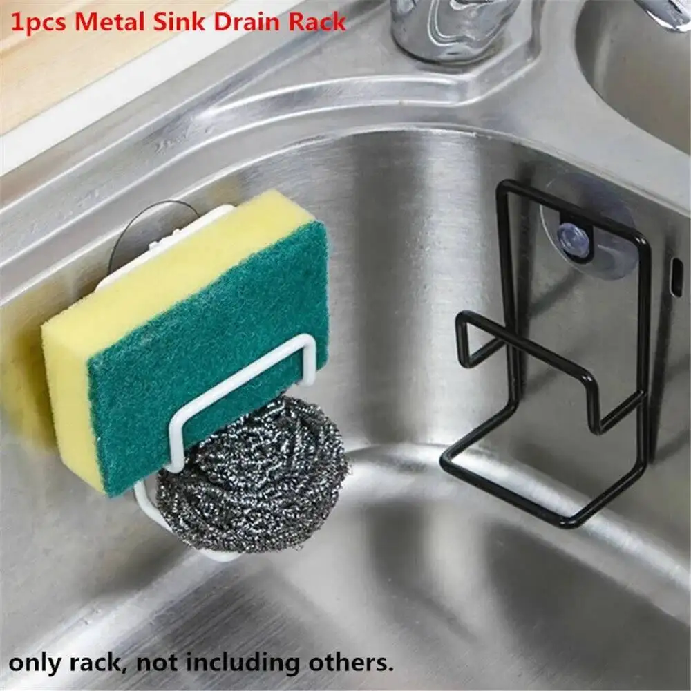 

1Pcs Metal Sink Drain Rack Organizer Kitchen Sucker Sponge Storage Drying Holder