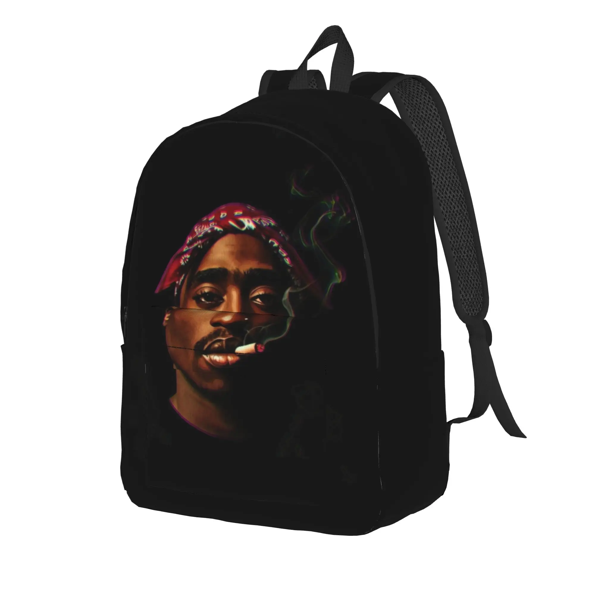 Tupac 2pac King Of Rap 90's Backpack  College Backpacks Girl Designer Soft School Bags Streetwear Rucksack