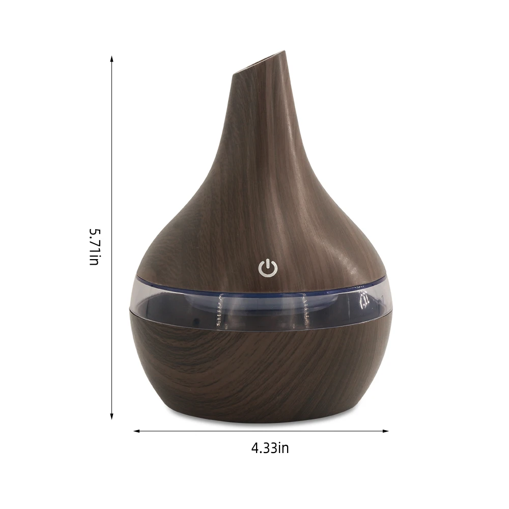 

With Remote Control & 2 Oils 300ml USB-Powered Cool Mist Humidifier Essential Oil Aromatherapy Diffuser for Home Use