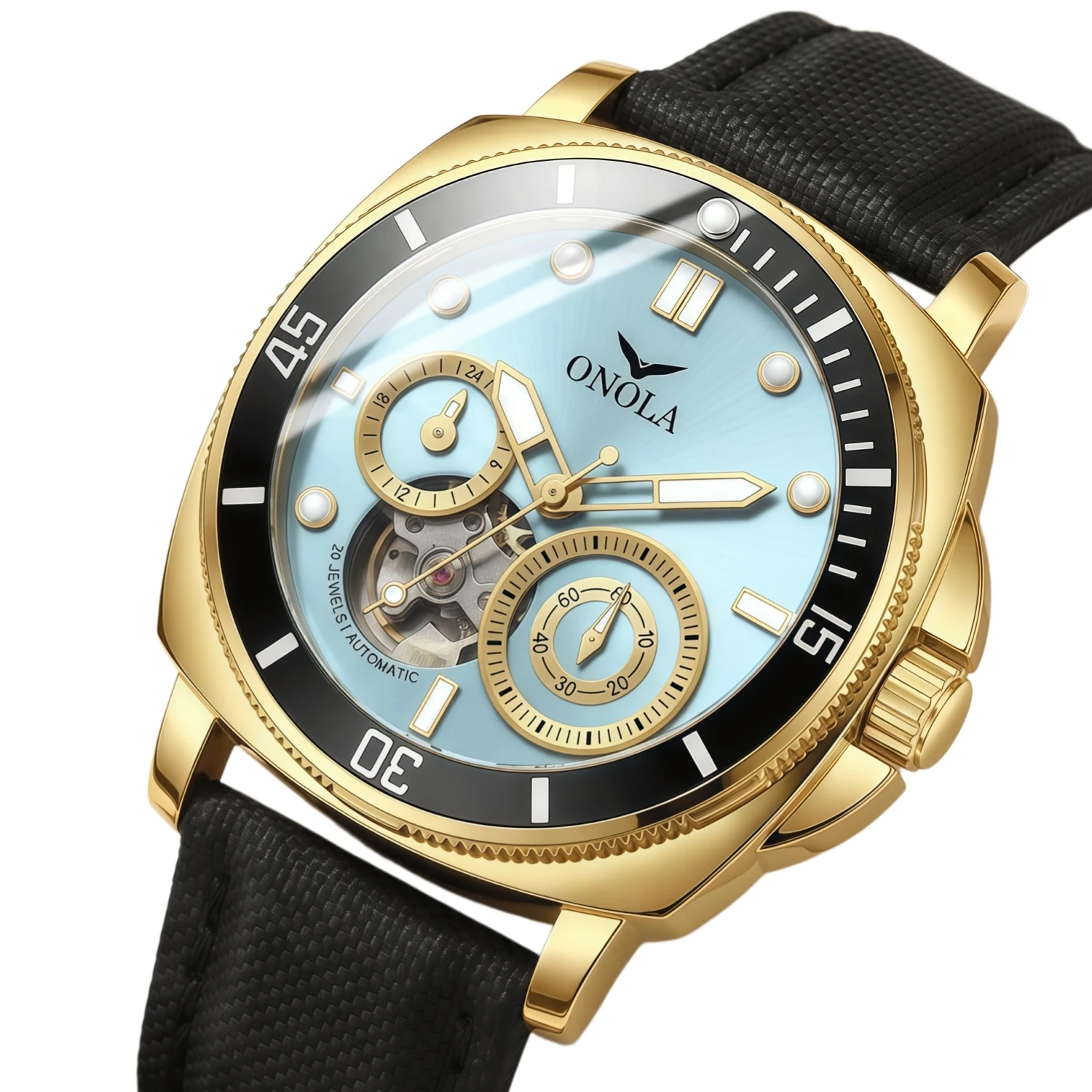 ONOLA men's mechanical watch, - Skeleton Mechanical Watch review and price