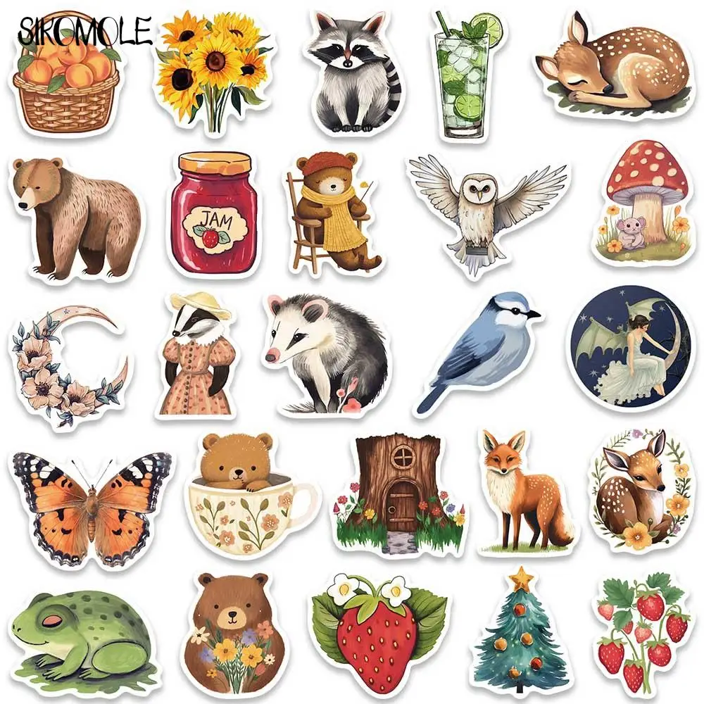 10/30/50PCS Cartoon Magic Forest Illustration Graffiti Stickers Kawaii DIY Travel Luggage Guitar Fridge Laptop Sticker Kid Decal