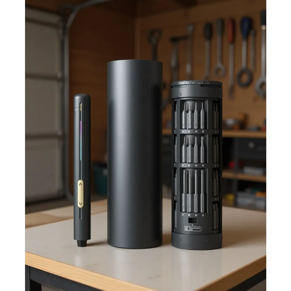 

Ultra Mini Cordless Electric Screwdriver 0.6N.m 50 Magnetic Bits Hex Storage Repair Tool for Electronics